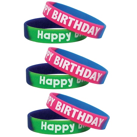 Teacher Created Resources Fancy Happy Birthday Two-Toned Wristband Pack, PK30 TCR6571